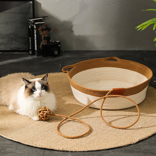 Cotton rope rattan Cat Nest